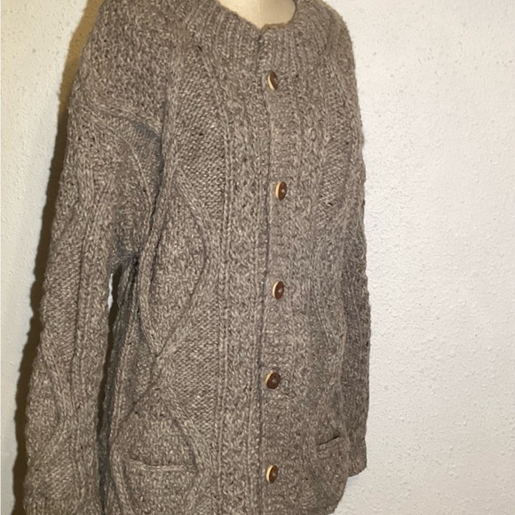 Rainbow crafts handmade chunky knitted merino wool sweater size XL - Picture 5 of 13